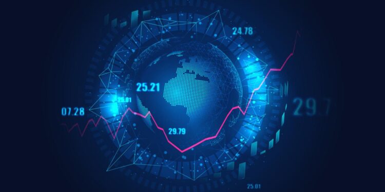 Global financial in graphic concept suitable for global financial tech ...