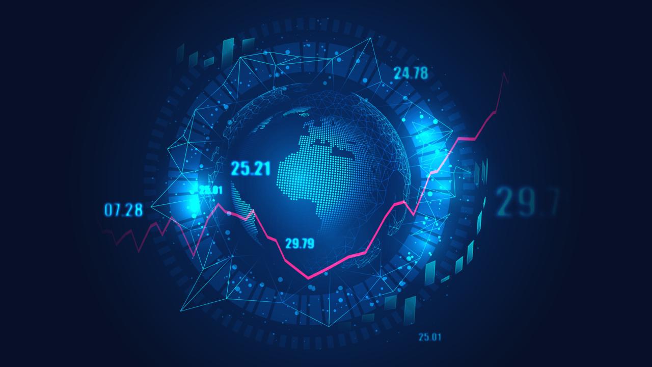 Global financial in graphic concept suitable for global financial tech ...